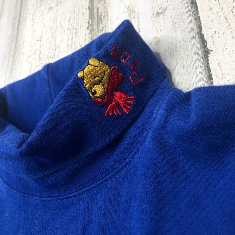 Vintage Winnie the Pooh Turtle Neck XXL Blue